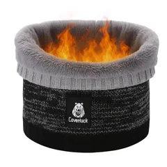 新品・[Coverluck] ネックウォーマー メンズ スノボ スキー レディース 防寒 防風 フリース 可愛い 裏ボア 暖かい メンズ 厚手 裏起毛 ふわふわ 冬用 登山 もこもこ(グレー) 0