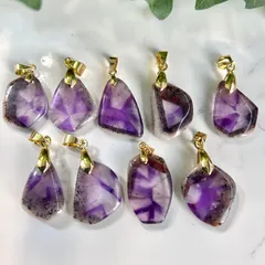トラピッチェアメジスト　ペンダントトップ　１個　特価 （アメジストエレスチャルの一種）1-7-5