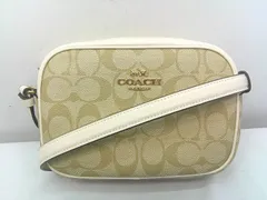 s25g-A808k  【中古】COACH コーチ　シグネチャー　Mini Jamie ミニジェイミー　ショルダーバッグ　カメラバッグ　C9926　ホワイト
