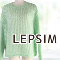 UESD LEPSIM ３ゲージエアリーラメメッシュプルオーバー ライトグリーン フリーサイズ レディース レプシィム