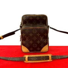 極 美品 LOUIS VUITTON ルイヴィトン ヴィンテージ アマゾン モノグラム レザー 本革 ショルダーバッグ ポシェット ブラウン 14638