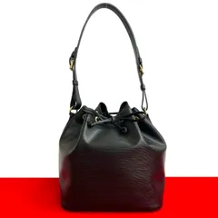極 美品 LOUIS VUITTON ルイヴィトン ヴィンテージ プチ ノエ エピ レザー 本革 巾着 ショルダーバッグ ボディバッグ ノワール 96953