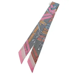 エルメス(HERMES) ツイリー 馬銜・シュミーズ MORS A JOUETS CHEMISE ヴィユーローズ/グリ/キャメル シルク 新品 レディース スカーフ