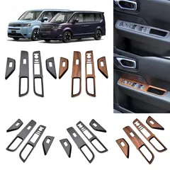 【送料無料】ホンダ STEP WGN（ステップワゴン）22-23年専用 ガラス開閉スイッチ パネル カバー 内装ドレスアップ ABS製 4枚セット