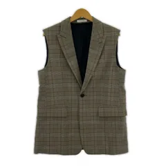 MACPHEE マカフィー チェックジレベスト size36/ブラウン系