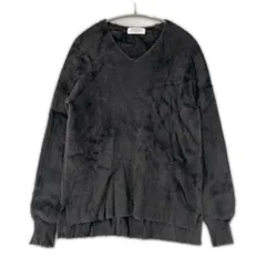 OPAQUE.CLIP オペークドットクリップ Vネック フェザーヤーン ニットカットソー size36/S/ダークグレー