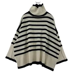 Alma design　アルマデザイン ボーダーニット sizeM/ホワイト×ブラック