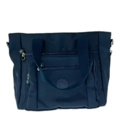 Kipling  キプリング    キーホルダー付き ストラップ付 2wayトートバッグ/ネイビー