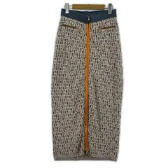 DIESEL ディーゼル 総柄スカート sizeS/ライトピンク×カーキ