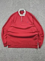 POLO RALPH LAUREN ベーシック コットン ラグビーシャツ ( M ) / 10358