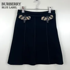 BURBERRY BLUE LABEL 00s y2k archive NOVA flap wool skirt 36 バーバリーブルーレーベル ノヴァチェック ノバ ウールスカート 平成