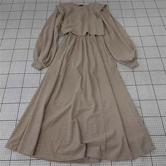 ◇ ⊇ ダブルクローゼット w closet ワッフル ワンピース ベージュ系 レディース F E  【1510240009590】