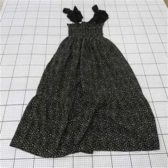 ◇ ⊂ ワンピース ナイスクラップ NICE CLAUP 花柄ロングワンピース ブラック系 レディース Fサイ E  【1510240009507】