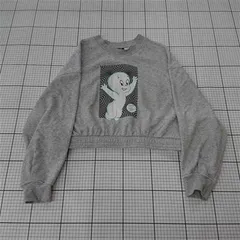 ◇ ⊇ エイチアンドエム H&M DIVIDED キャスパー コラボ クロップドスウェット グレー系 レディース L E  【1510240009477】