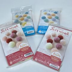 ハマナカ フェルト羊毛 セット 4種アソート ミックスベリー シャーベットカラー フェルトボール 羊毛フェルト ハンドメイド 手芸材料
