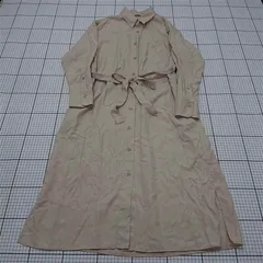 ◇ ⊇ ワンピース ユニクロ UNIQLO コットンシャツワンピース ベージュ系 Sサイズ レディース E  【1510240010114】