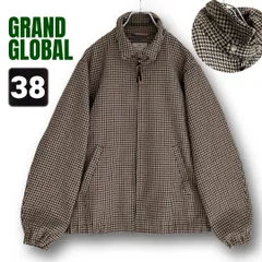 グランドグローバル★ウーリー千鳥格子織スイングトップ/総裏★ブラックxグレー★GRAND GLOBAL★サイズ38/メンズM    #2512D010のサムネイル