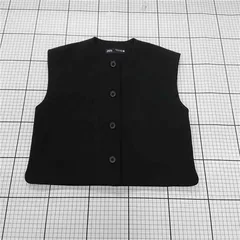 ◇ Θ ザラ ZARA ベスト ブラック系 XSサイズ レディース E  【1510240014136】