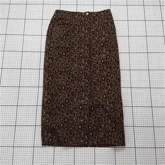 ◇ ⊇ ユナイテッドアローズ グリーンレーベルリラクシング レオパード柄タイトスカート 36 レディース ブラウン系 E  【1510240013085】