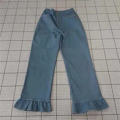 ◇ ⊂ エヘカソポ ehkäsöpö NSD-2400252 フリル裾デニムパンツ ブルー系 レディース F E  【1510240015317】