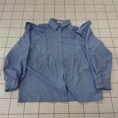 ◇ Θ me+em select ミームセレクト ブルー系シャツ Fサイズ レディース E  【1510290003524】