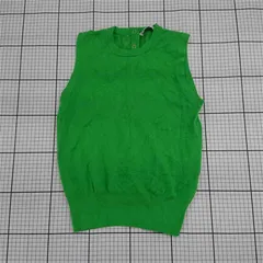 ◇ ⊂ ザラ ZARA ノースリーブニット ベスト グリーン Sサイズ レディース E  【1510290003449】