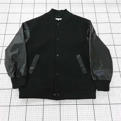 ◇ ⊇ グローバルワーク GLOBAL WORK スタジャン 合成皮革切替 ブラック系 160cm キッズ E  【1510290005245】