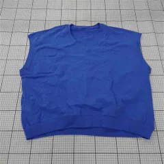 ◇ Θ アンティカ antiqua AYA-00024 コットンベスト ブルー系 レディース F E  【1510290006860】