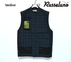 新品 インターブリード × ラッセルノ ゴルフ コーデュラ 中綿ベスト 5(L) NX-1940211 ネイビー