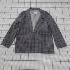 ◇ ⊇ オリーブ・デ・オリーブ OLIVE des OLIVE チェック柄テーラードジャケット グレー系 レディース F E  【1510290011291】のサムネイル