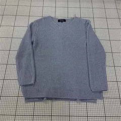 ◇ ⊇ クードシャンス COUP DE CHANCE ラメ Vネックニットセーター 38 ライトブルー系 レディース E  【1510290011604】