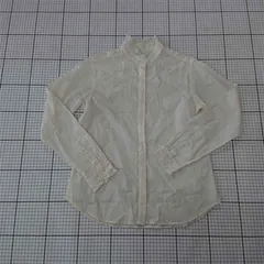 ◇ Θ イネス・ド・ラ・フレサンジュ ユニクロ UNIQLO バンドカラーシャツ コットン ホワイト系 S レディース E  【1510290012298】