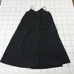 ◇ ⊂ ワンピース 無印良品 キャミソールワンピース 綿混 ブラック系 XL レディース E  【1510290013424】