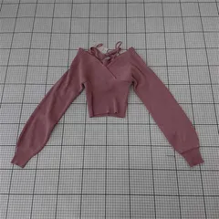 ◇ ⊇ 未使用 Ada. エイダ リブニット クロップドトップス ピンク系 レディース Fサイズ E  【1511060031570】