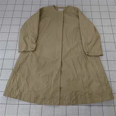 ◇ ⊇ アメリカンホリック AMERICAN HOLIC ノーカラーコート ベージュ系 L レディース E  【1511060032720】