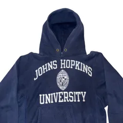 USA製 90s CHAMPION REVERSE WEAVE HOODY S NAVY チャンピオン リバースウィーブ 紺 パーカー JOHNS HOPKINS UNIVERSITY 古着