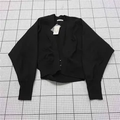 ◇ Θ 未使用 Techichi テチチ ドルマンスリーブ 長袖 カーディガン サイズF ブラック系 レディース E  【1511120015083】