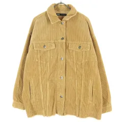 美品 ZARA ザラ 長袖 コーデュロイジャケット L ブラウン レディース 古着
