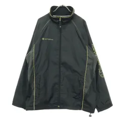 Champion チャンピオン ワンポイントロゴ 長袖 ジップジャケット M ブラック メンズ 古着
