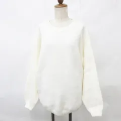 グレイル GRL ニット セーター 長袖 クルーネック オフホワイト F