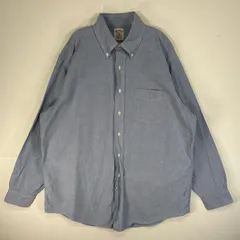 古着 ブルックスブラザーズ Brooks Brothers 長袖シャツ オックスフォード 346 胸ポケ L  ブルー系 無地 メンズ