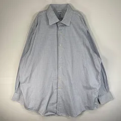 古着 ブルックスブラザーズ Brooks Brothers 長袖シャツ Makers USA製 REGULAR FIT カラーステイ XL  ブルー系 チェック メンズ