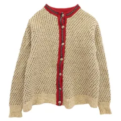 ヴィンテージ VINTAGE 80s USA製 L.L.Bean エルエルビーン レディース チロリアン ニット カーディガン レッド系 L【中古】