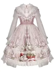 ロリータワンピース レトロ 中世紀 宮殿風 貴族風 ドレス コスプレ衣装 お姫様 長袖 フリル ボリューム 森ガール ゆめかわい