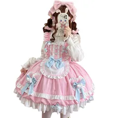 ロリータ JSK ジャンパースカート キャミソール リボン レディース ワンピース ゆめかわいい 兎 ゴスロリ ドレス 洋服