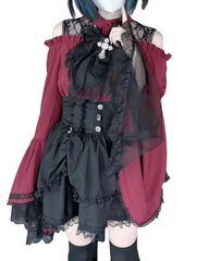 Malymoonローズ ブラック ヴァンパイア 小悪魔 ゴスロリ 赤 悪魔