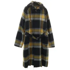 DIESEL ディーゼル ウールブレンド チェック コート M ブラック メンズ 古着