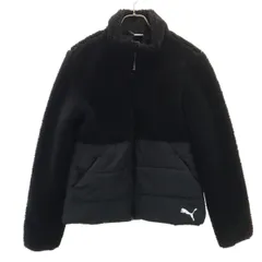 PUMA プーマ シェルパ ハイブリッド ボア切り替え 中綿ジャケット L ブラック レディース 古着