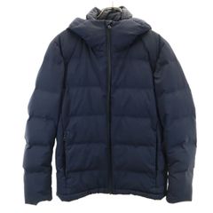 UNIQLOネイビー フード付き ダウンジャケット M - メルカリ