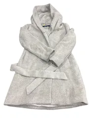 【管理201】COLE HAAN ライトグレー 膝上丈コート 4（日本サイズ9〜11号相当）